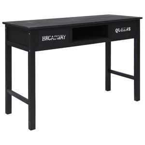 vidaXL Console Table | Black and White | Poplar wood and Paulownia wood