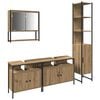 vidaXL Bathroom Furniture Set 4 pcs Artisan Oak Engineered Wood
