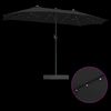vidaXL Garden Parasol Black 385 x 209 x 244 cm Polyester