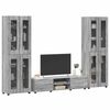 vidaXL TV Cabinet Set with Drawer FLORIN Grey Sonoma Engineered Wood