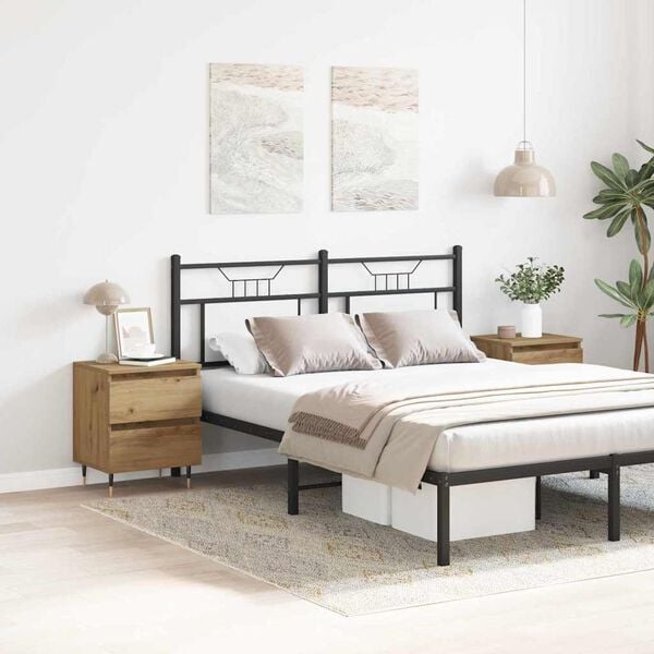 vidaXL Bedside Cabinet with Drawer 2 pcs Artisan Oak 40 x 35 x 50 cm