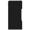 vidaXL Wall Cabinets with LED Lights for TV 2 pcs Black 40x30x60.5 cm