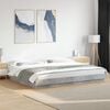 vidaXL Bed Frame with LED Lights without Mattress Concrete Grey 200x200cm