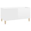 vidaXL Coffee Table High Gloss White 90x44.5x45 cm Engineered Wood