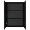 vidaXL Bathroom Mirror Cabinet 60x15x75 cm MDF Shining Black