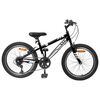 vidaXL Mountain Bike 24'' 6-Speed for 8-12 Years Old Black