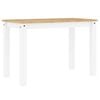 vidaXL Dining Table PANAMA White 112x60x75 cm Solid Wood Pine
