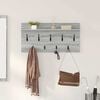 vidaXL Wall-Mounted Coat Rack with Shelf Grey Sonoma 80 x 40 x 12 cm