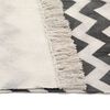 vidaXL Kilim Rug Cotton 120x180 cm with Pattern Black/White