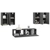 vidaXL 6 Piece TV Cabinet Set Grey Engineered Wood