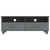 vidaXL TV Cabinet HAMAR Dark Grey 106x40x40 cm Solid Wood Pine