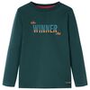 Kids' T-shirt with Long Sleeves Dark Green 116