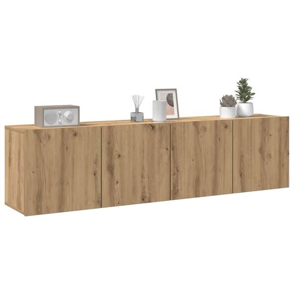 vidaXL TV Cabinets Wall-mounted 2 pcs Artisian Oak 80x30x41 cm