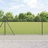 vidaXL Fence with Posts Grey 0.8 x 10 m Steel
