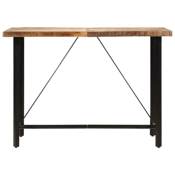 vidaXL Bar Table 150x70x107 cm Solid Wood Mango and Iron