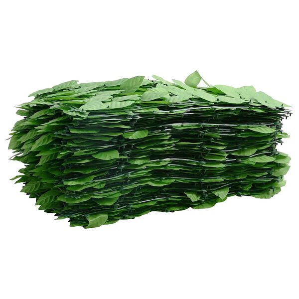 vidaXL Balcony Screen with Green Leaves 500x100 cm