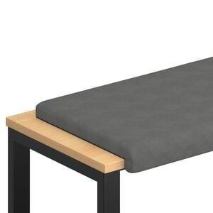 vidaXL Bench Cushion Microfiber Dark Grey Depth 35 cm