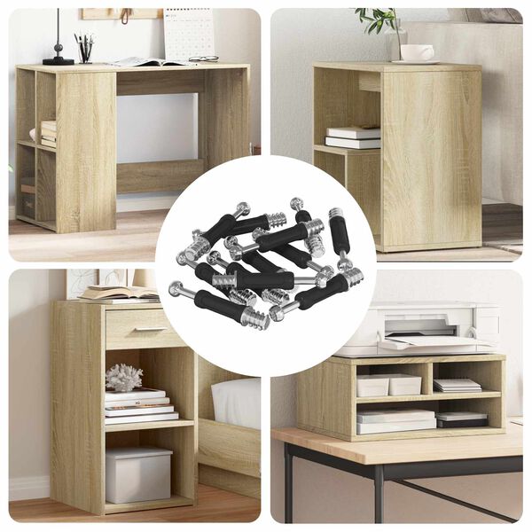 vidaXL Cam Lock Screw 4000 pcs Silver and Black Metal