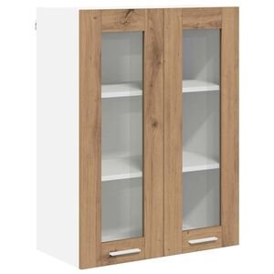 vidaXL Hanging Cabinet with Storage Riga Artisan Oak 60 x 31 x 80 cm