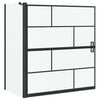 vidaXL Bath Shower Screen Black and Transparent 116 x 68 x 128 cm