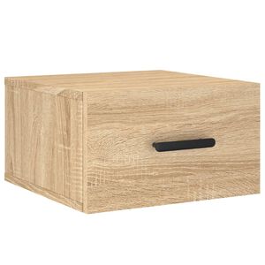 vidaXL Wall-mounted Bedside Cabinet Sonoma Oak 35x35x20 cm
