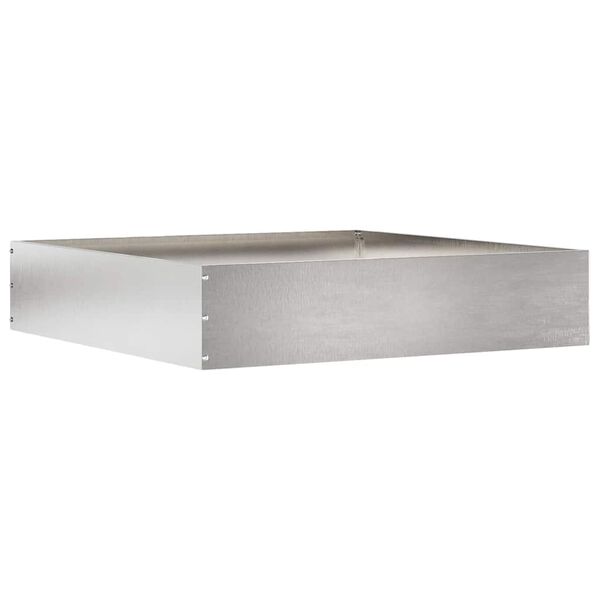 vidaXL Lawn Edging Silver 60 x 60 x 13 cm Stainless Steel