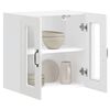 vidaXL Kitchen Wall Cabinet with Glass Door Kalmar High Gloss White Engineered Wood