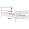 vidaXL Bed Frame with Headboard White 90x190 cm Single Solid Wood Pine