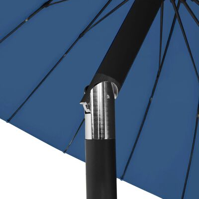 vidaXL Outdoor Parasol with Aluminium Pole 270 cm Azure Blue