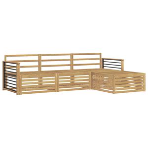 vidaXL Outdoor Sofa Set 4 pcs White Solid Acacia Wood