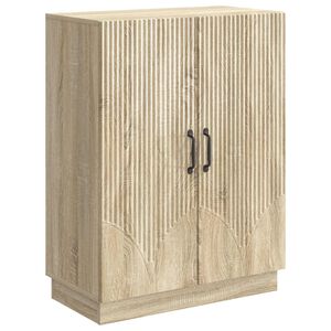 vidaXL Sideboard Sonoma Oak 66 x 34.5 x 87 cm Engineered Wood
