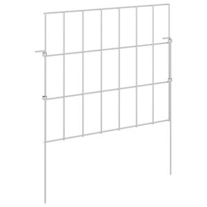 vidaXL Garden Fence with Stakes 48 pcs 35 x 30 cm Galvanised Steel