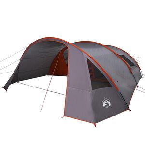 vidaXL Tunnel Tent 6-Person 6-Person Grey and Orange