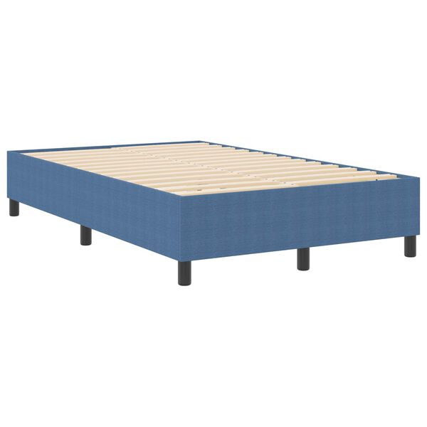 vidaXL Box Spring Bed Blue 120 x 190 cm Corduroy fabric
