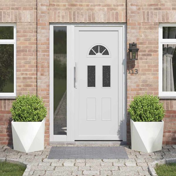 vidaXL Planter 2 pcs White 50 x 50 x 50 cm Steel