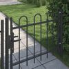 vidaXL Fence Gate with Lock Grey 103 x 124.5 cm Powder-Coated Steel