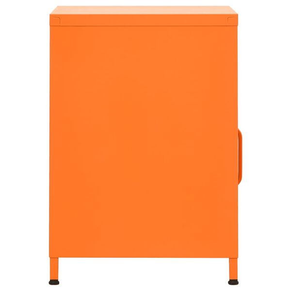 vidaXL Nightstand Orange 35x35x51 cm Steel