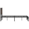 vidaXL Metal Bed Frame without Mattress Brown Oak 150x200 cm King Size