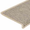 vidaXL Stair Mats Self-adhesive Sisal-Look 15 pcs 65x21x4 cm Green