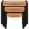 vidaXL Nesting Tables 3 pcs Solid Wood