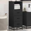 vidaXL Bathroom Cabinet Black 35x37.5x100 cm Engineered Wood
