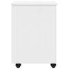 vidaXL Rolling Cabinet White 34 x 39 x 56 cm Solid Pine Wood