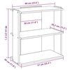 vidaXL Bookcase 3-Tier Artisan Oak 60x30x80 cm Engineered Wood