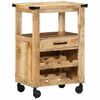 vidaXL Kitchen Trolley Brown 55 x 40 x 80 cm Solid Mango Wood
