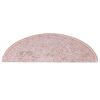 vidaXL Stair Mats 15 pcs 56x17x3 cm Light Pink Half Round