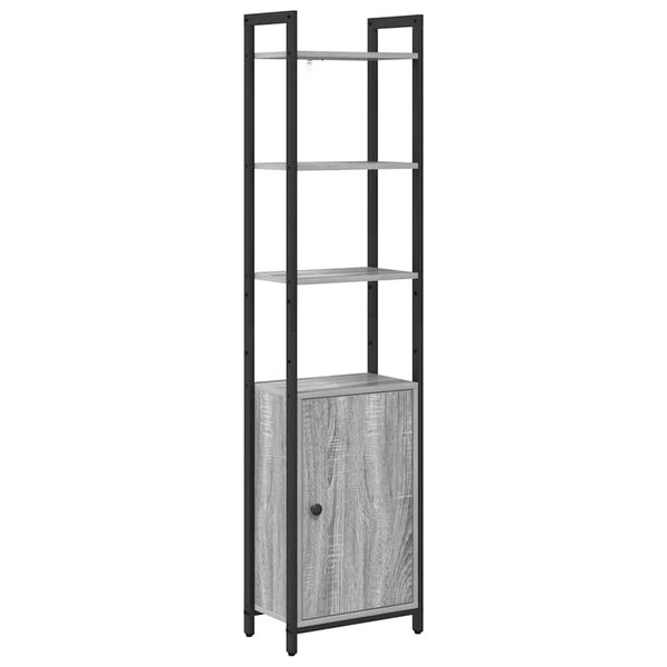 vidaXL Book Cabinet Grey Sonoma 40 x 24 x 161 cm Engineered Wood