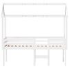 vidaXL High Sleeper Bed without Mattress White 80x200 cm Solid Wood Pine