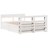 vidaXL Bed Frame without Mattress White 135x190 cm Double Solid Wood Pine