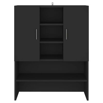 vidaXL Washing Machine Cabinet Black 70.5x25.5x90 cm