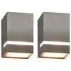vidaXL Wall Light | Set of 2 | Silver | Stainless steel | Medium | Wall Light